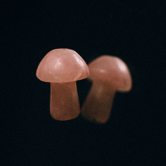 Rose Quartz Mushroom Necklace